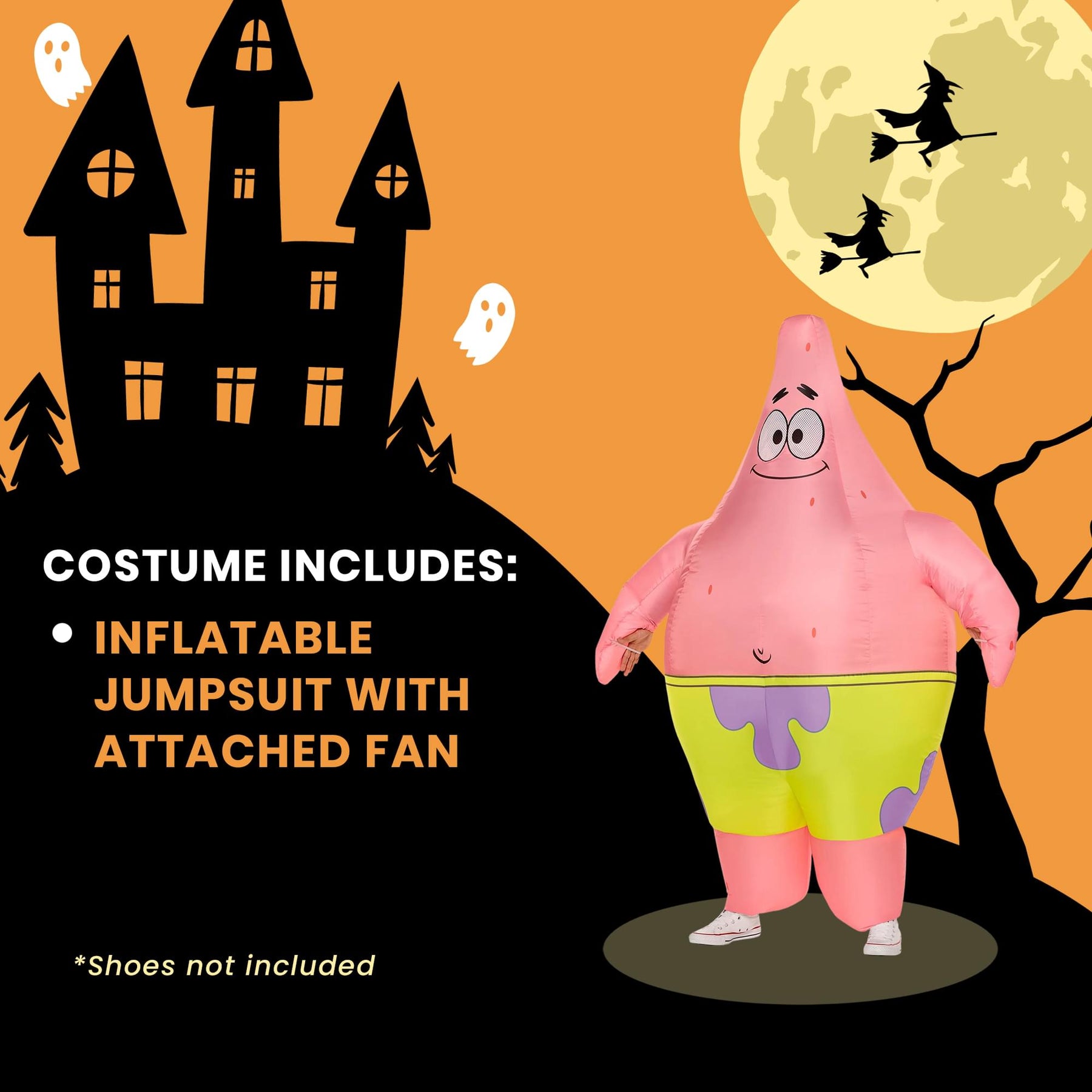 SpongeBob Inflatable Patrick Star Adult Costume | One Size Fits Most