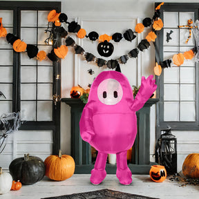 Fall Guys Pink Inflatable Child Costume | One Size Fits Up To 14