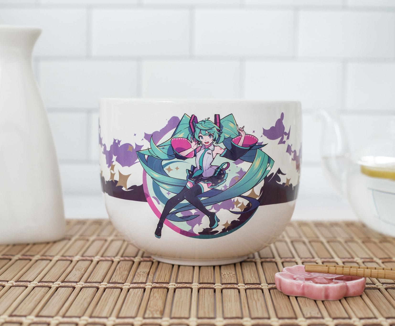 Hatsune Miku Crypton Voice 14-Ounce Ramen Bowl with Chopsticks