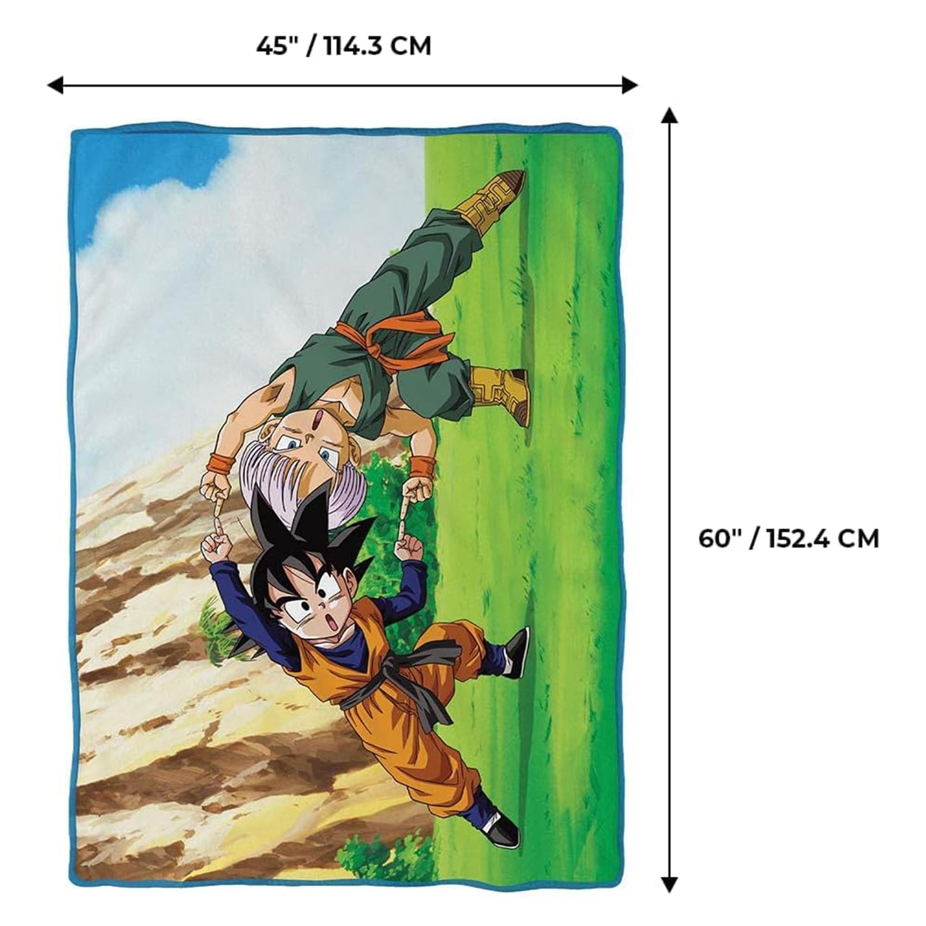 Dragon Ball Z Trunks and Goten 45 x 60 Inch Fleece Throw Blanket