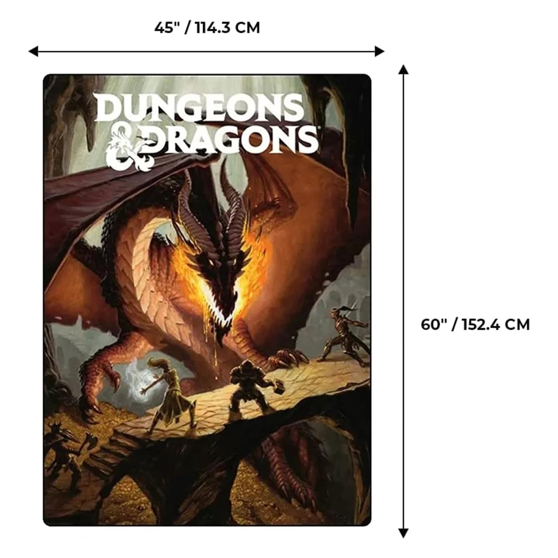 Dungeons & Dragons 45 x 60 Inch Fleece Throw Blanket