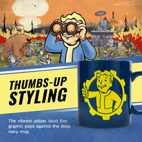 Fallout 76 Vault Boy Thumbs Up Ceramic Mug | Holds 16 Ounces