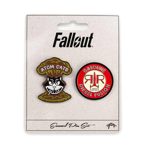 Fallout Atom Cats & Red Rocket Pins | Exclusive Collectible Enamel Pins | 2 Pack