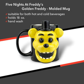 Five Nights At Freddy Golden Freddy Fazbear Mug| 3D Ceramic Mug | 16 Ounces