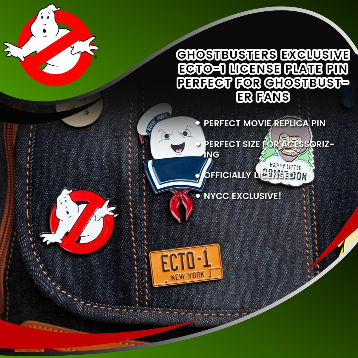 Ghostbusters Exclusive Ecto-1 License Plate Pin | Perfect For Ghostbuster Fans