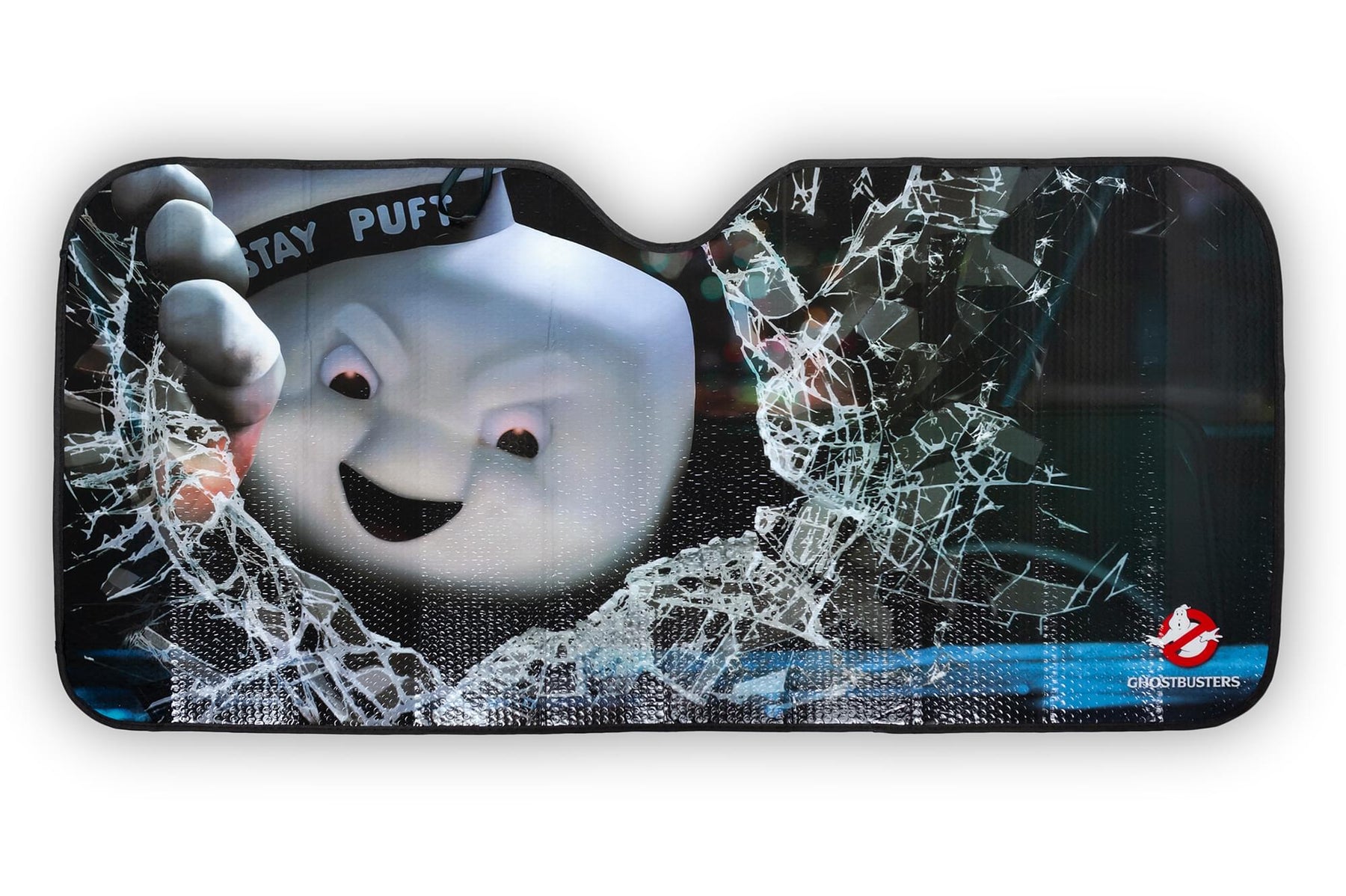 Ghostbusters Angry Stay Puft Marshmallow Man Car Sunshade | 58 x 27.5 Inches