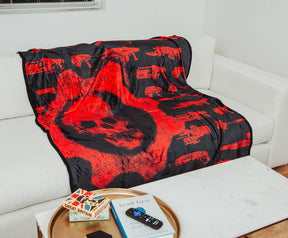 Gears of War Crimson Omen Guns Lightweight Fleece Throw Blanket | 50 x 60 Inches