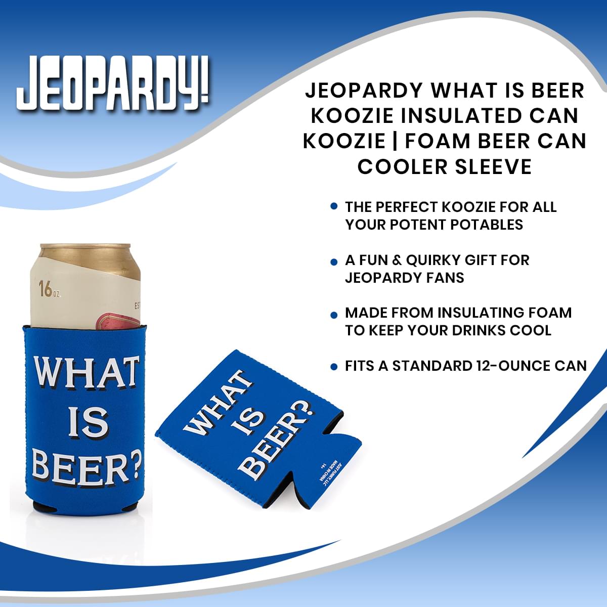 Jeopardy What Is Beer Koozie Insulated Can Koozie | Foam Beer Can Cooler Sleeve