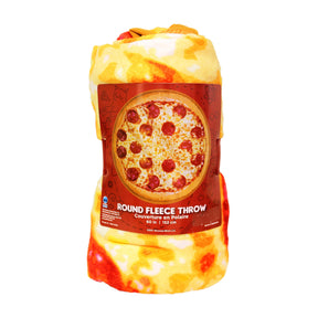 Pepperoni Pizza Round Throw Blanket