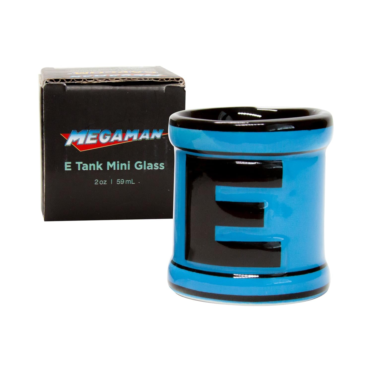 OFFICIAL Mega Man Ceramic Shot Glass | Energy Tank Themed | Holds 1.5 Oz.