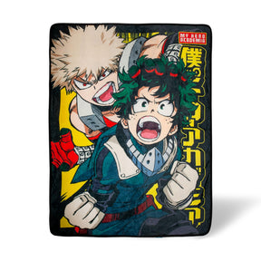 My Hero Academia Izuku & Katsuki Fleece Throw Blanket | 45 x 60 Inches