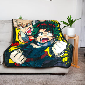 My Hero Academia Izuku & Katsuki Fleece Throw Blanket | 45 x 60 Inches