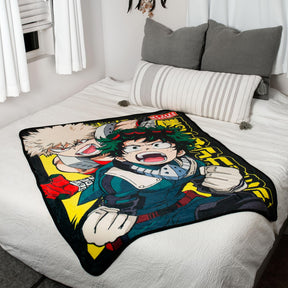 My Hero Academia Izuku & Katsuki Fleece Throw Blanket | 45 x 60 Inches