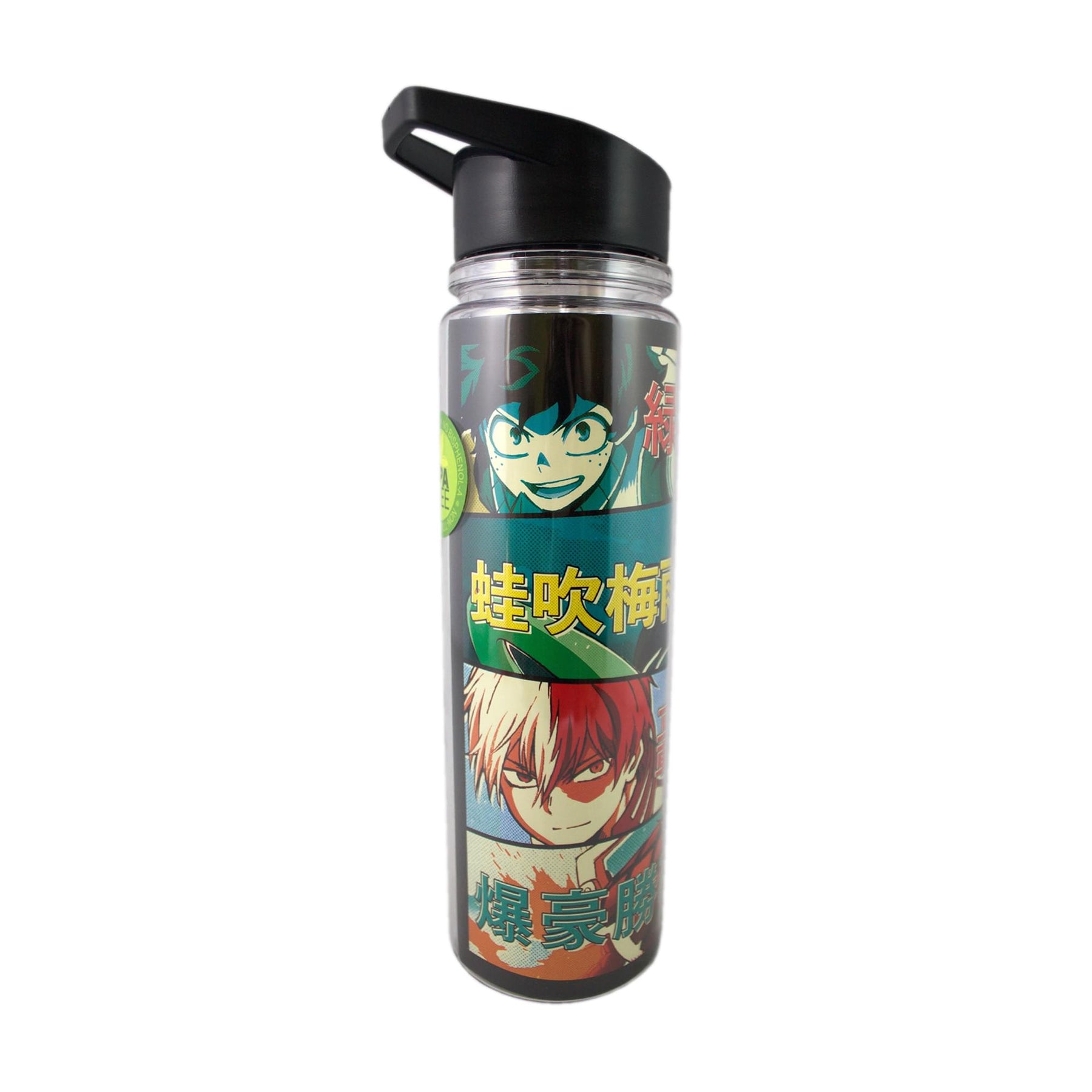 My Hero Academia Tsuyu, Deku, Todoroki, and Bakugo 17oz Plastic Water Bottle