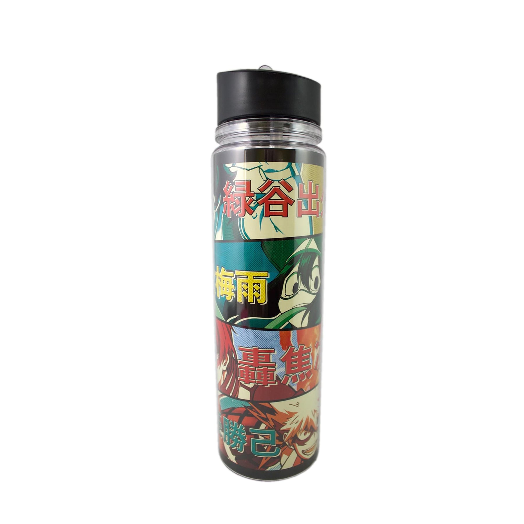 My Hero Academia Tsuyu, Deku, Todoroki, and Bakugo 17oz Plastic Water Bottle