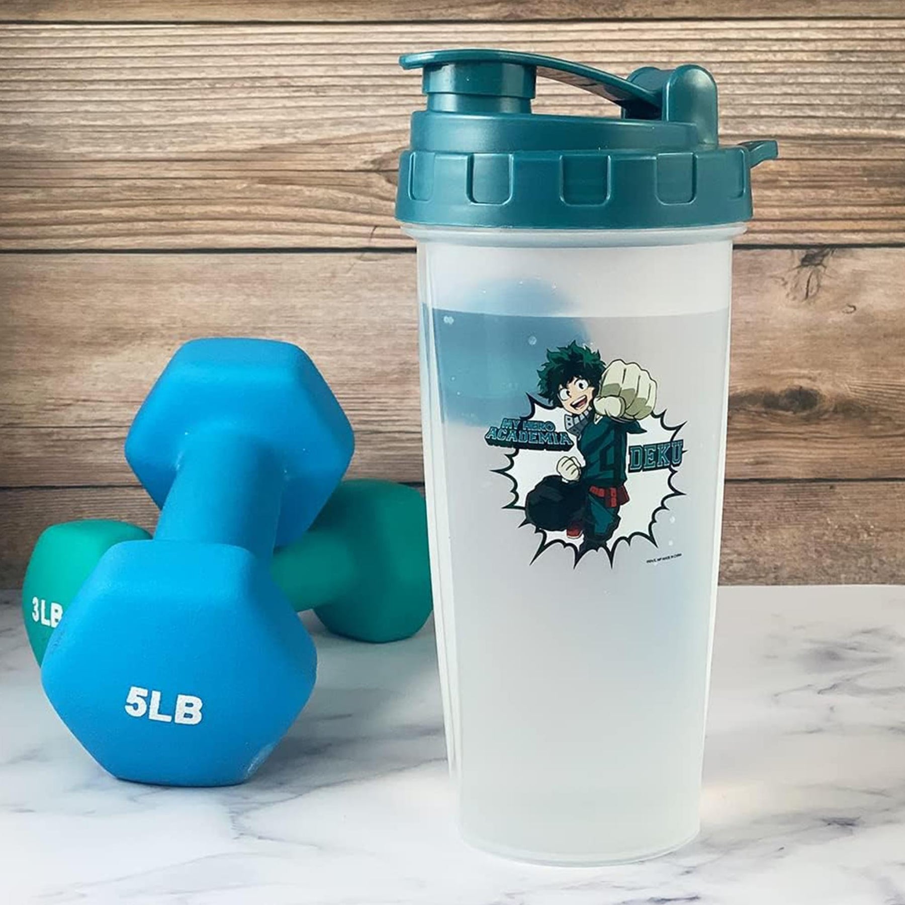 My Hero Academia Deku 24oz Plastic Shaker Bottle