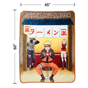 Naruto Eating Ramen 45 x 60 Inch Fleece Throw Blanket