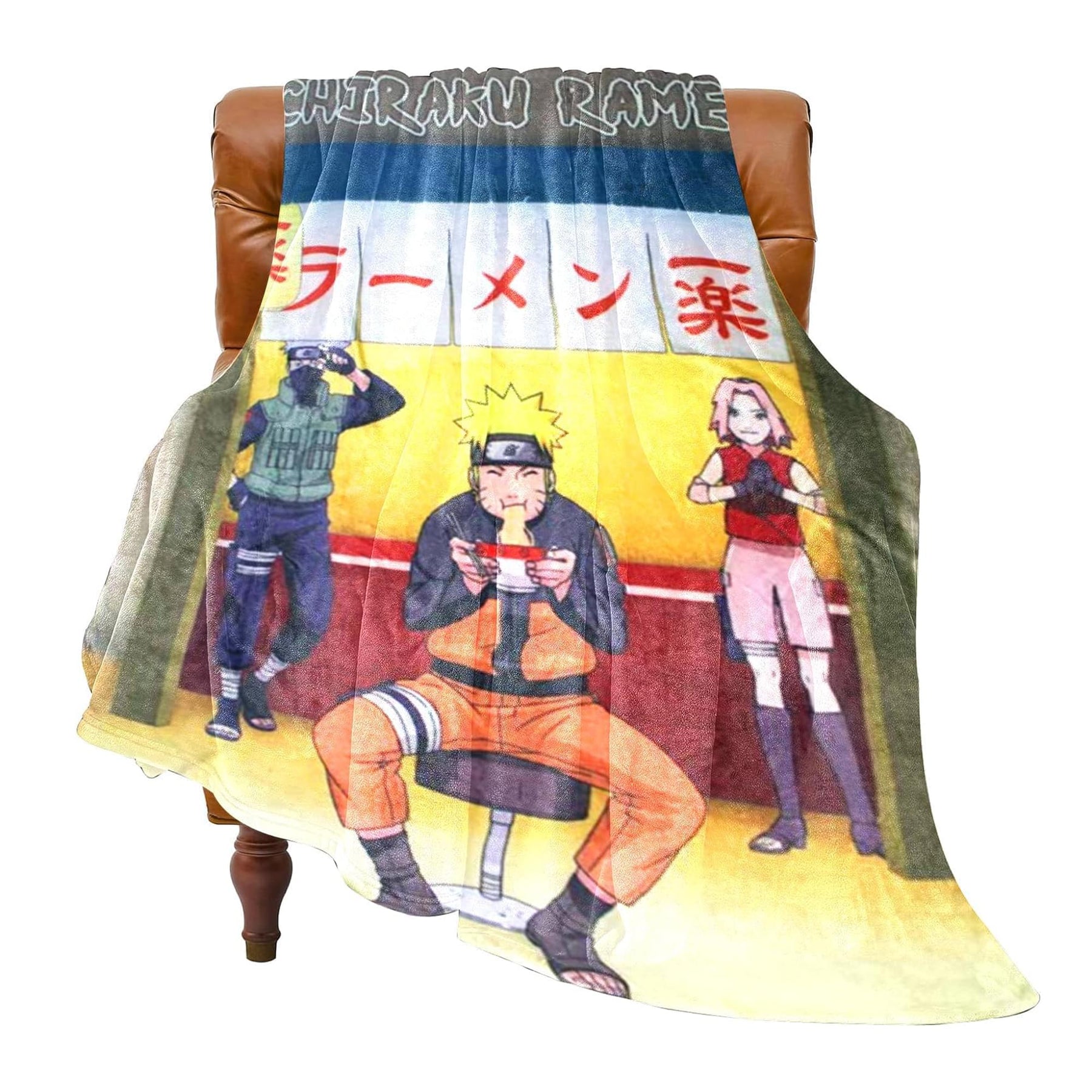 Naruto Eating Ramen 45 x 60 Inch Fleece Throw Blanket