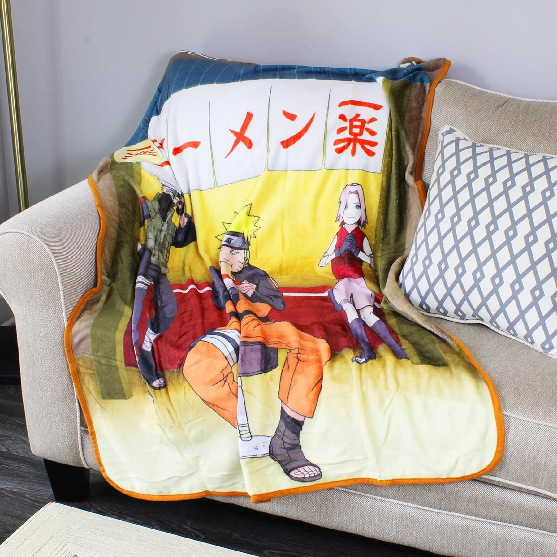 Naruto Eating Ramen 45 x 60 Inch Fleece Throw Blanket