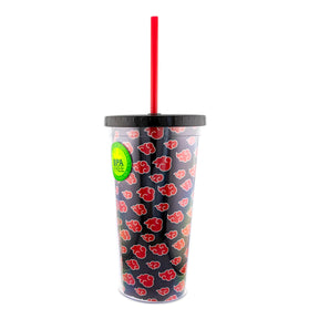 Naruto Shippuden Akatsuki 20-Ounce Carnival Cup With Lid and Straw