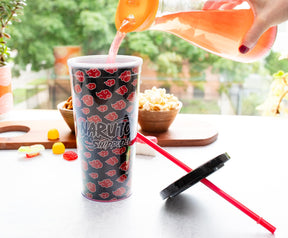 Naruto Shippuden Akatsuki 20-Ounce Carnival Cup With Lid and Straw