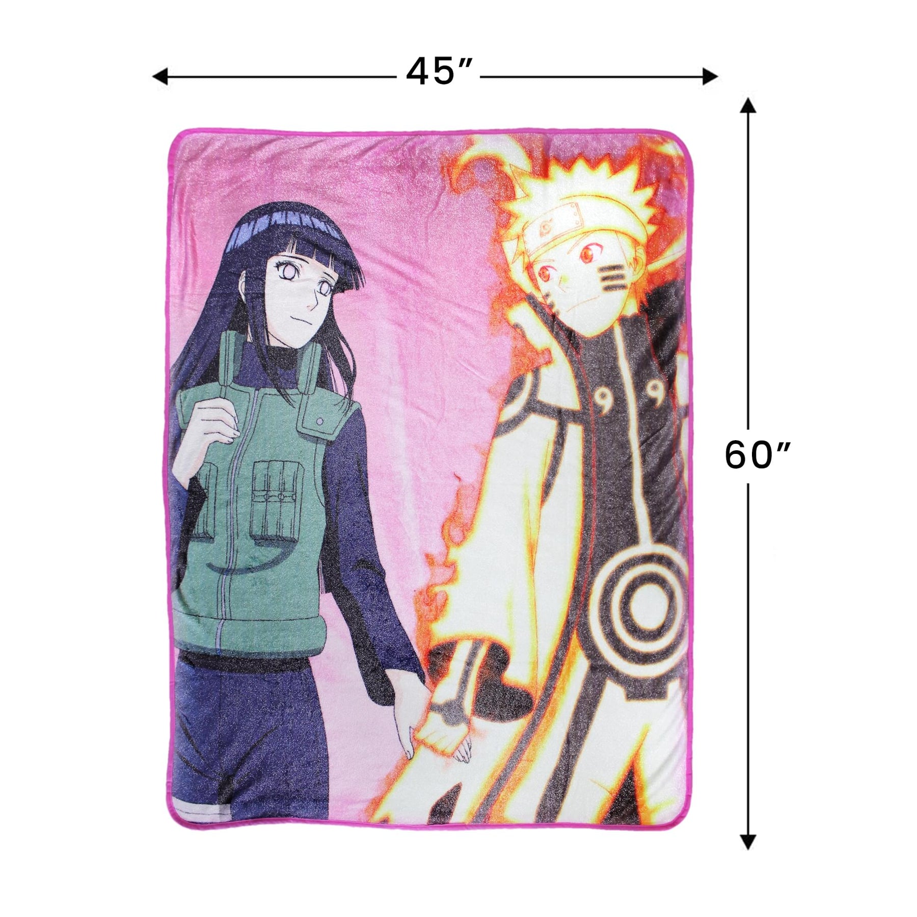 Naruto Shippuden Hinata & Naruto Glitter Throw Blanket