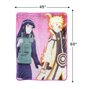 Naruto Shippuden Hinata & Naruto Glitter Throw Blanket