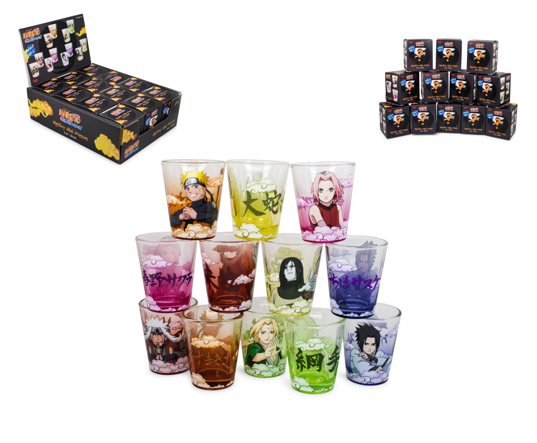 Naruto 2-Ounce Round Shot Glass Blind Pack | One Random