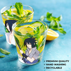 Naruto and Sasuke 2oz Mini Glass Set of 4