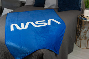 NASA Logo Fleece Soft Throw Blanket | Large NASA Blanket | 60 x 45 Inches