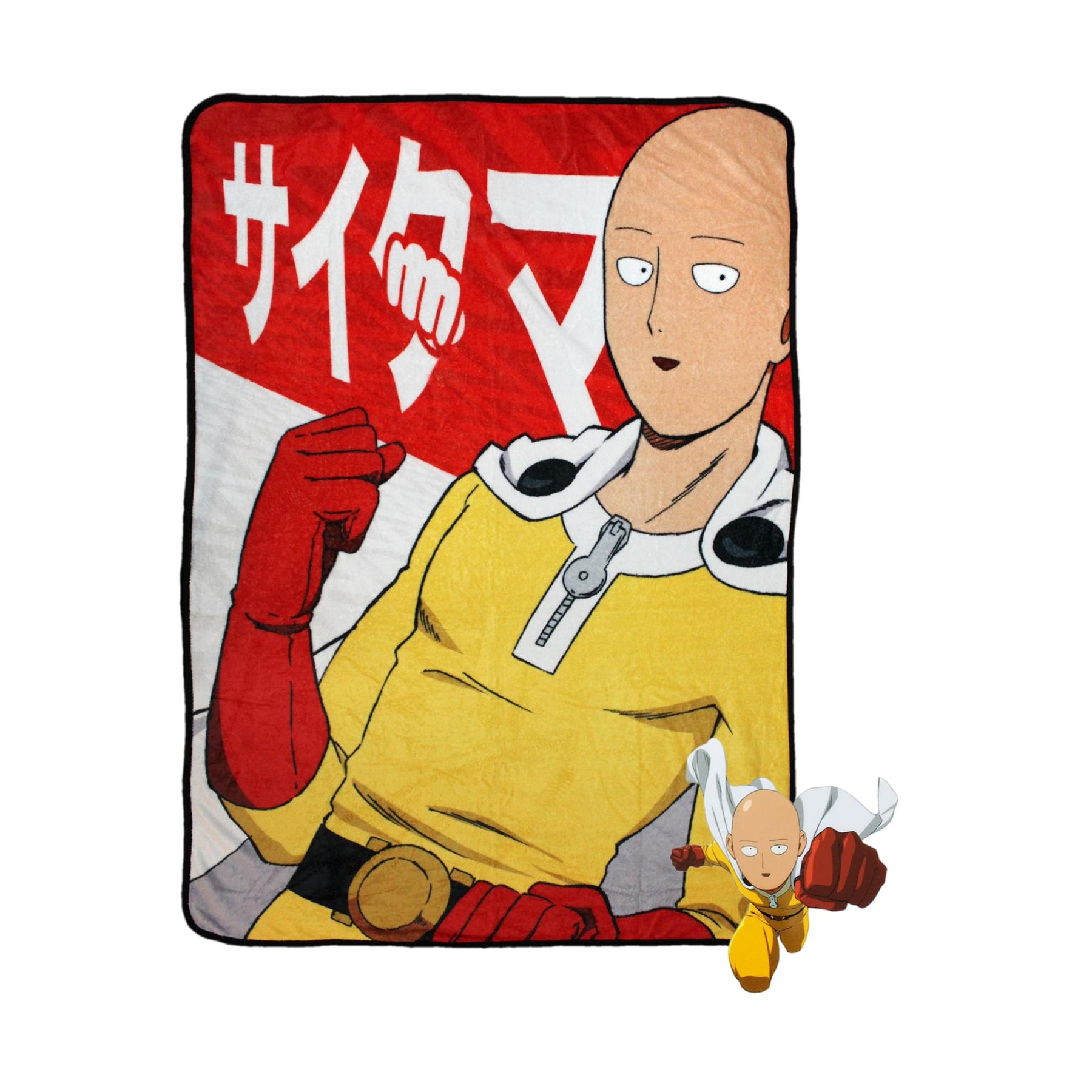 One-Punch Man 45 x 60 Inch Fleece Throw Blanket & Sticker