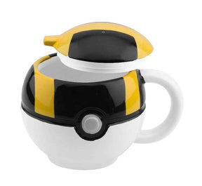 Pokemon GO Ultra Ball 16oz Ceramic Molded Coffee Mug w/ Lid