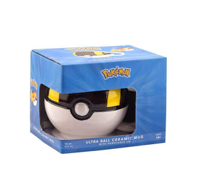 Pokemon GO Ultra Ball 16oz Ceramic Molded Coffee Mug w/ Lid