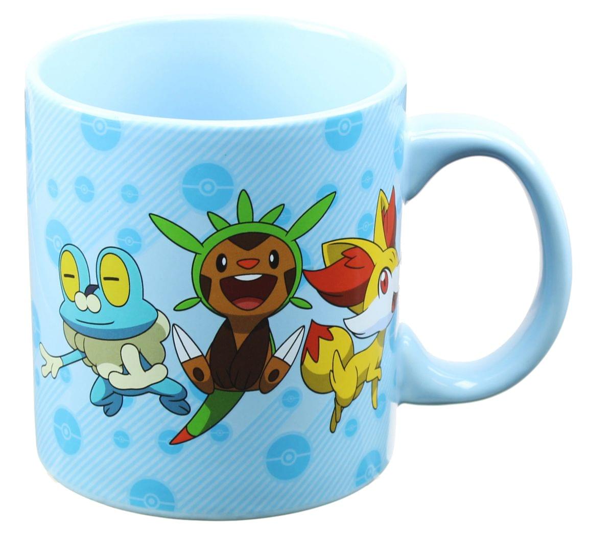 Pokemon Ceramic Mug Set of 4: Molded Pokeballs, Pikachu, XY