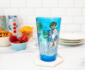 Sailor Moon Sailor Mercury 16oz Blue Pint Glass