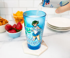 Sailor Moon Sailor Mercury 16oz Blue Pint Glass