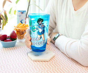 Sailor Moon Sailor Mercury 16oz Blue Pint Glass