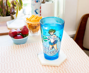 Sailor Moon Sailor Mercury 16oz Blue Pint Glass