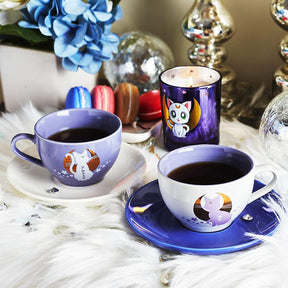 Sailor Moon Luna and Artemis 4 Piece Tea Cup Set