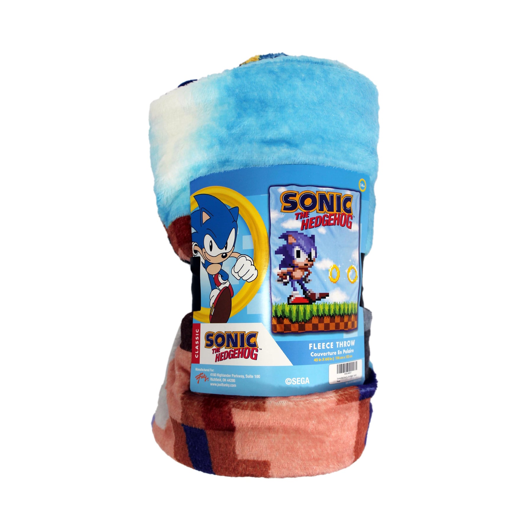 Sonic The Hedgehog Classic 45 x 60 Inch Fleece Throw Blanket