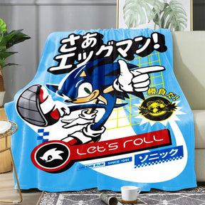 Sonic The Hedgehog Let's Roll 45 x 60 Inch Fleece Throw Blanket