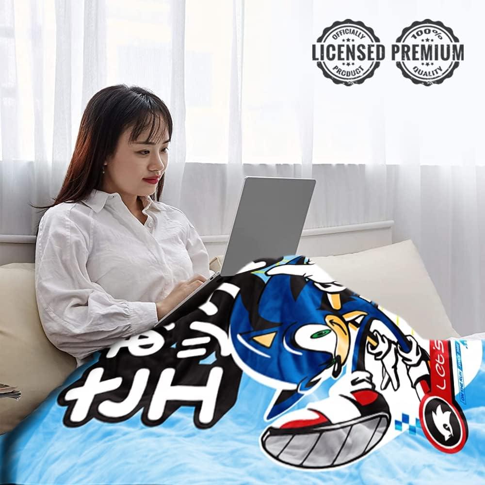 Sonic The Hedgehog Let's Roll 45 x 60 Inch Fleece Throw Blanket