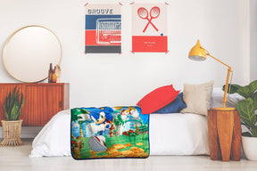 Sonic The Hedgehog Sonic & Tails Large Fleece Throw Blanket | 60 x 45 Inches