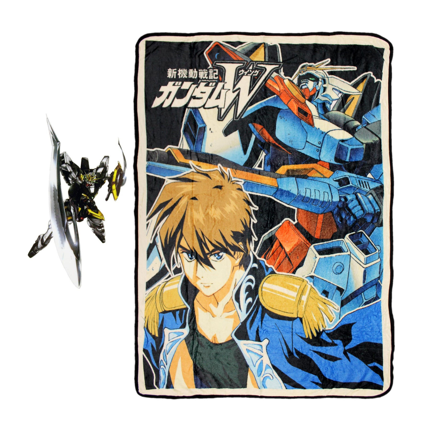 Gundam Wing 45 x 60 Inch Fleece Throw Blanket & Sticker