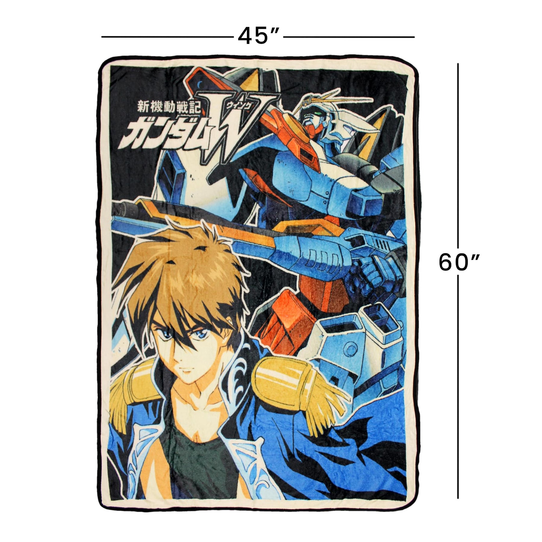 Gundam Wing 45 x 60 Inch Fleece Throw Blanket & Sticker