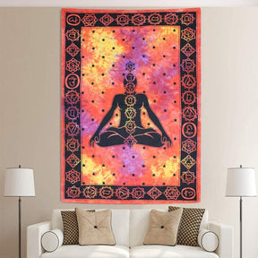 Zen Yoga 54 x 80 Inch Fabric Wall Tapestry