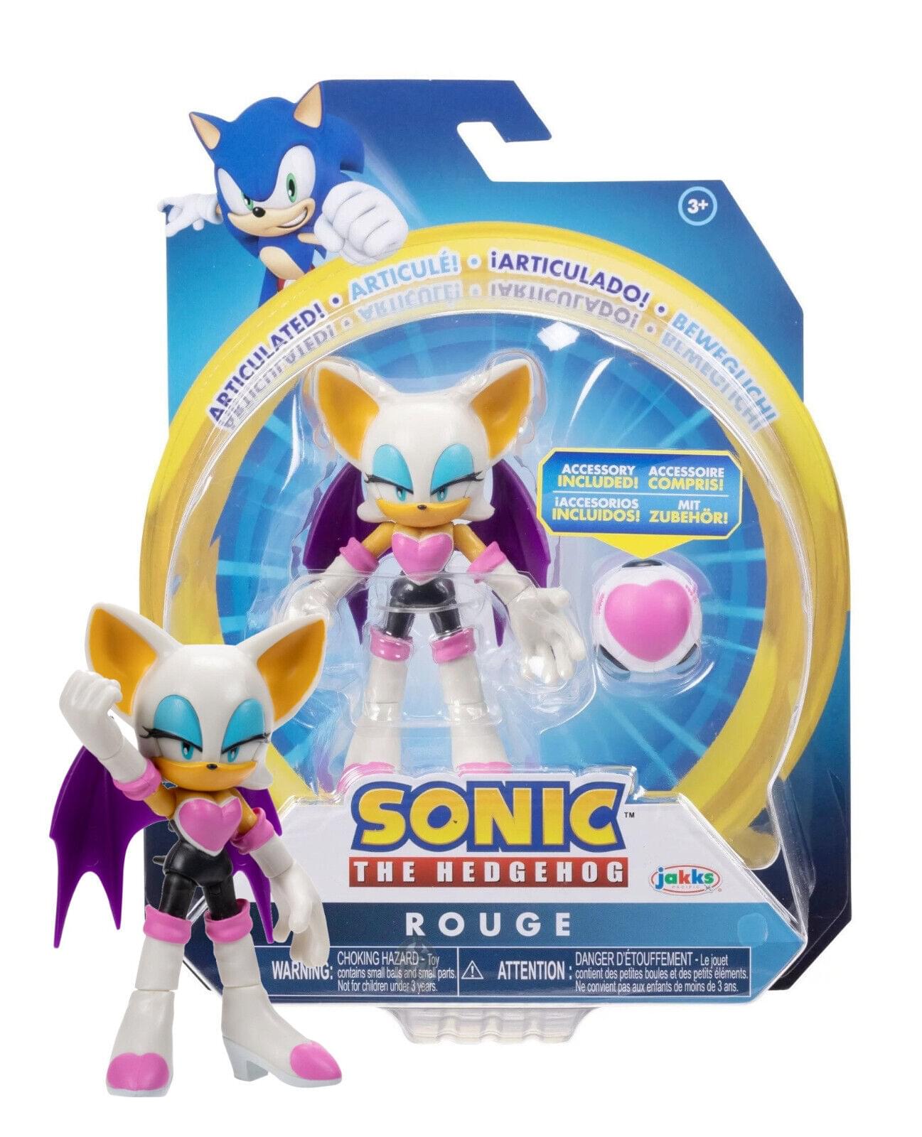 Sonic the Hedgehog 4 Inch Figure | Rouge the Bat with Heart Bomb