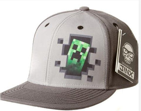 Minecraft Creeper Inside Premium Snap Back Hat Gray