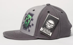 Minecraft Creeper Inside Premium Snap Back Hat Gray