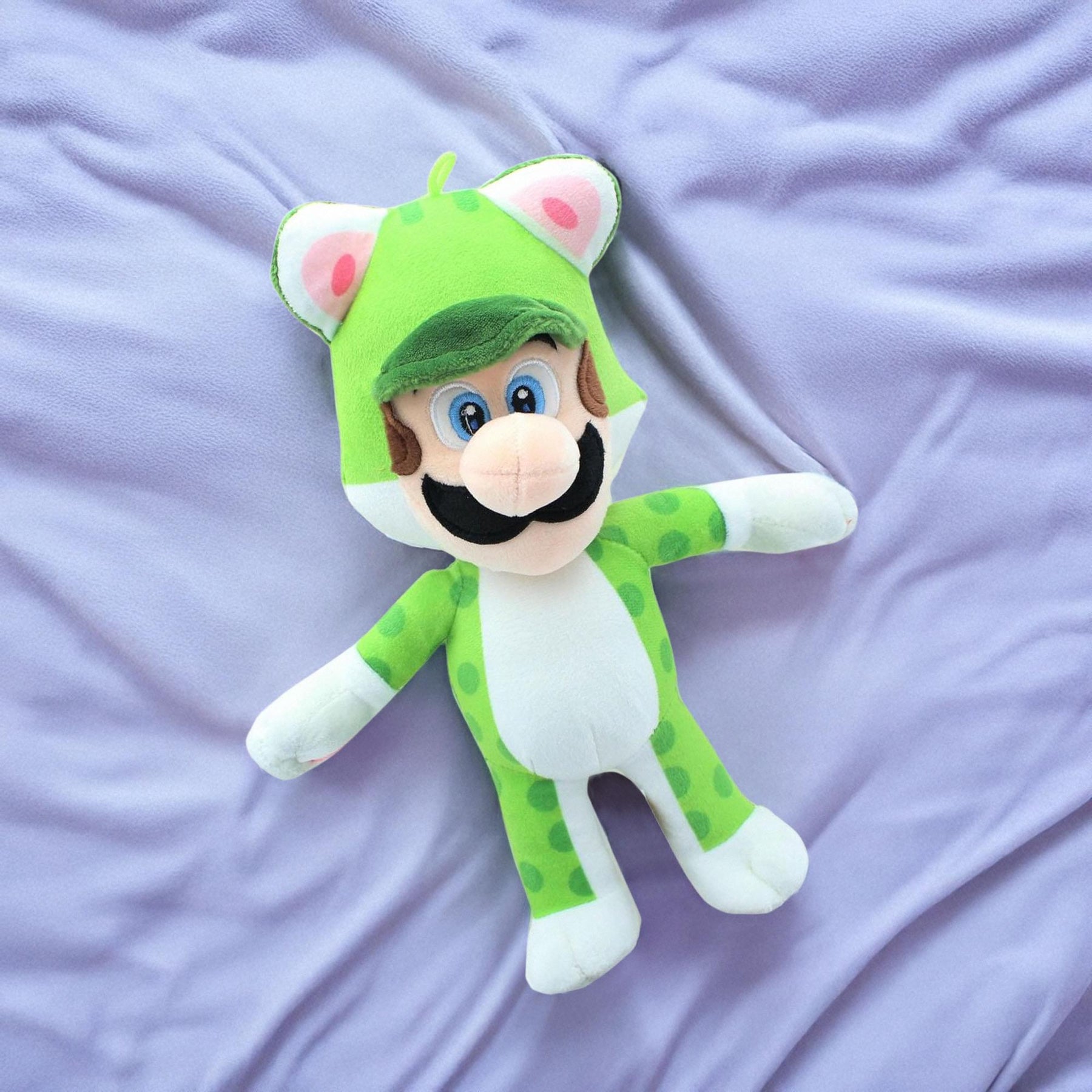 Super Mario 12 Inch Character Plush | Neko Cat Luigi